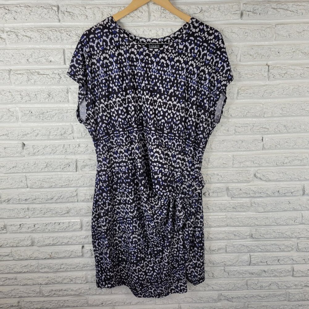 Nicole Miller Women's XXL Plus Black Blue‎ Geometric Sleeveless GEO241E